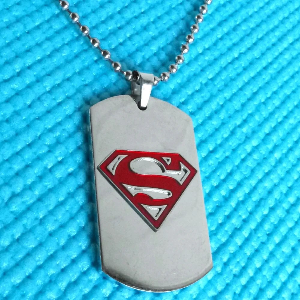 DC Comics Stainless Steel Dog Tag Superman Pendant